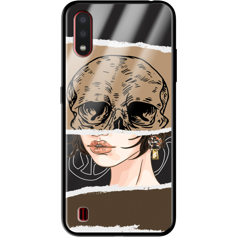 Защитный чехол BoxFace Glossy Panel Samsung A015 Galaxy A01 Skull-Girl