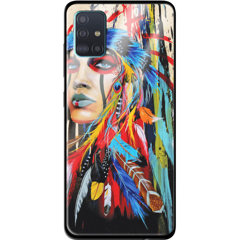 Защитный чехол BoxFace Glossy Panel Samsung Galaxy A51 Feather Girl