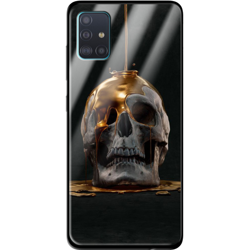 Защитный чехол BoxFace Glossy Panel Samsung Galaxy A51 Gold Skull