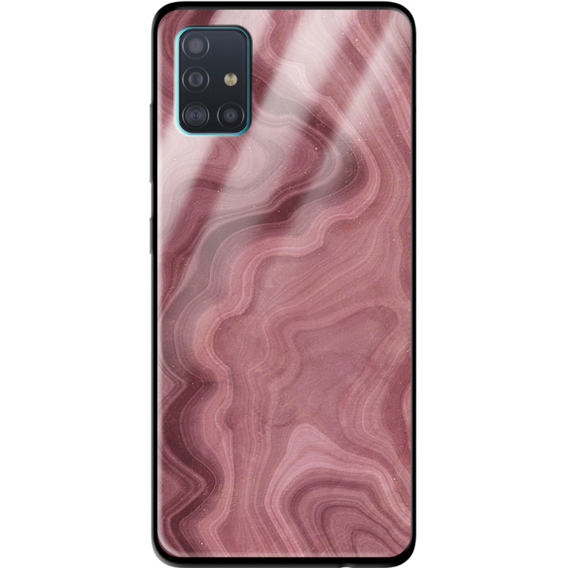 Защитный чехол BoxFace Glossy Panel Samsung Galaxy A51 DarkRed Marble