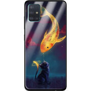 Защитный чехол BoxFace Glossy Panel Samsung Galaxy A51 Kitten And Fish