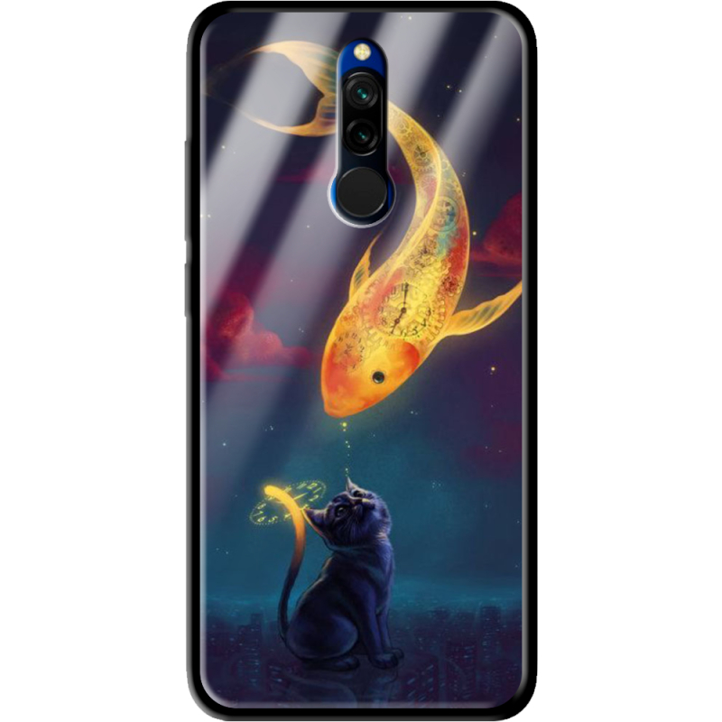 Защитный чехол BoxFace Glossy Panel Xiaomi Redmi 8 Kitten And Fish