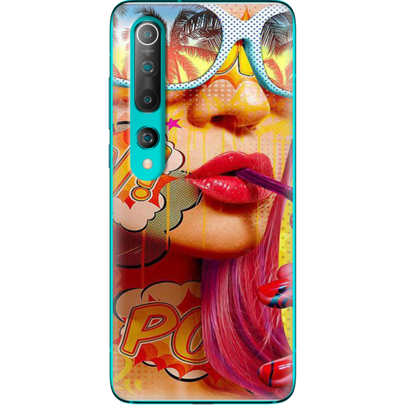 Чехол BoxFace Xiaomi Mi 10 Yellow Girl Pop Art