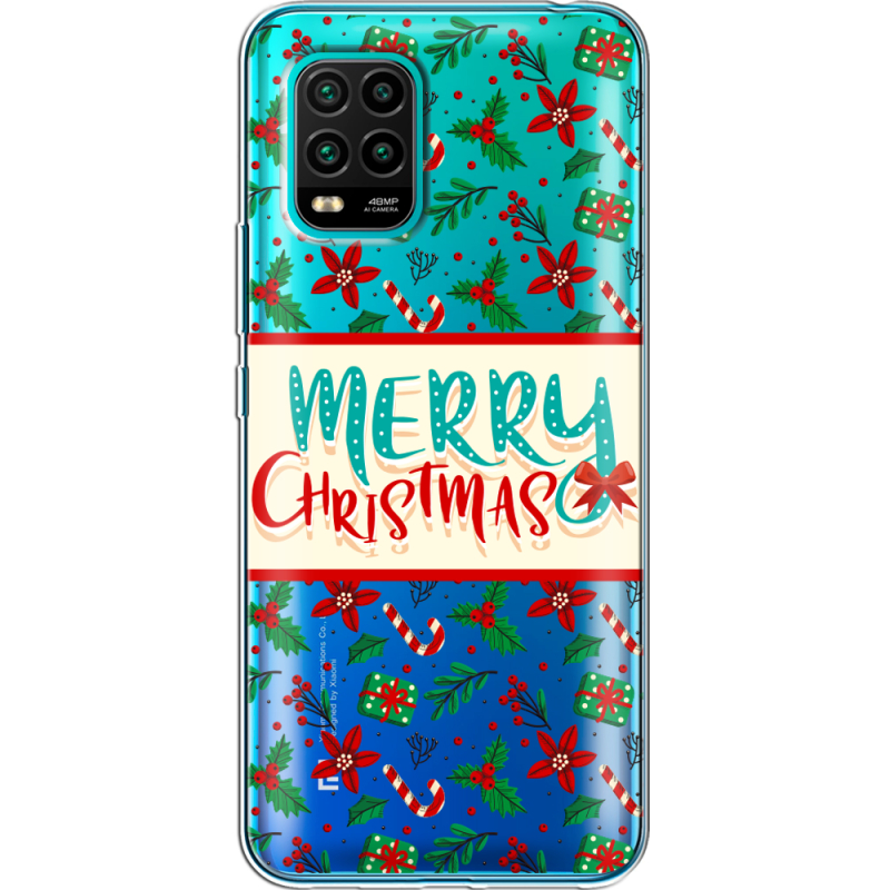 Прозрачный чехол BoxFace Xiaomi Mi 10 Lite Vintage Christmas Pattern