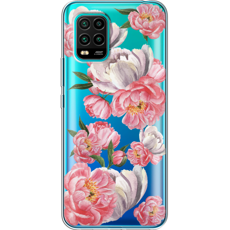 Прозрачный чехол BoxFace Xiaomi Mi 10 Lite Peony Watercolor Style