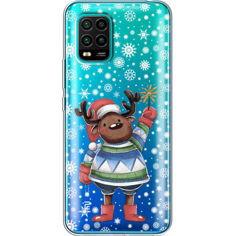 Прозрачный чехол BoxFace Xiaomi Mi 10 Lite Christmas Deer with Snow