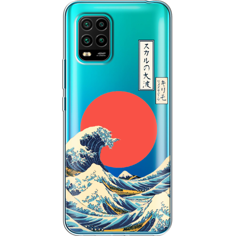 Прозрачный чехол BoxFace Xiaomi Mi 10 Lite Большая волна в Канагаве