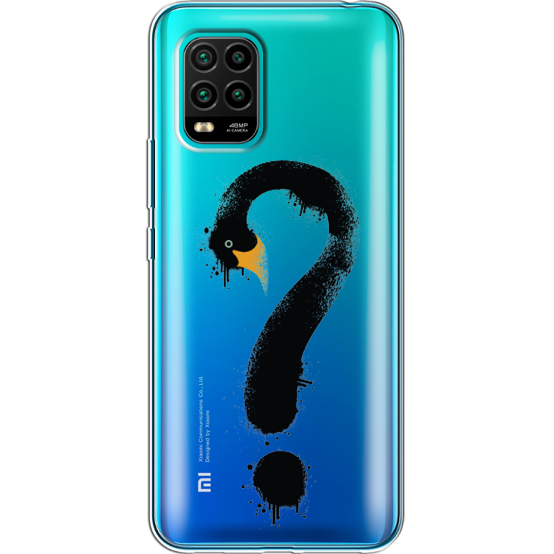 Прозрачный чехол BoxFace Xiaomi Mi 10 Lite Swan question