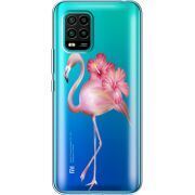 Прозрачный чехол BoxFace Xiaomi Mi 10 Lite Floral Flamingo