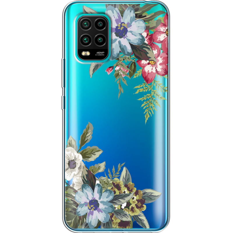 Прозрачный чехол BoxFace Xiaomi Mi 10 Lite Floral