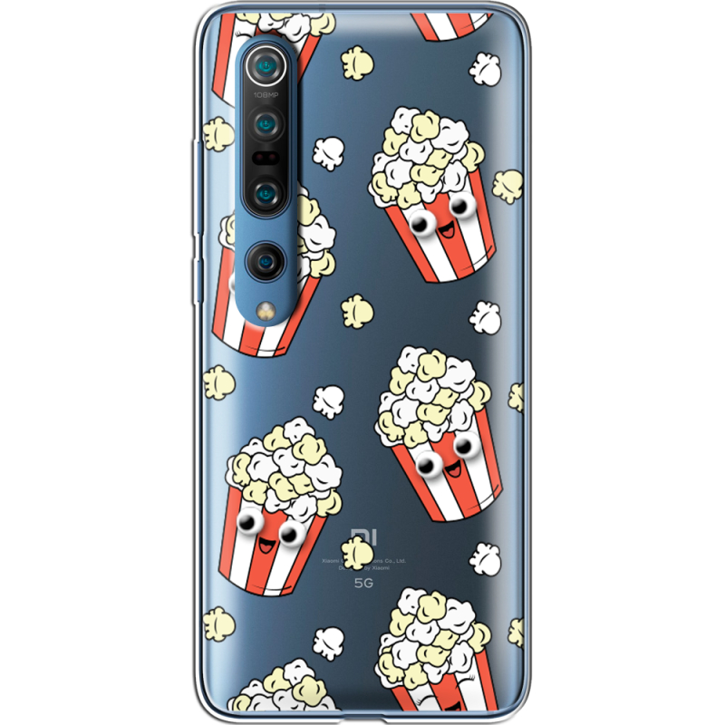 Прозрачный чехол BoxFace Xiaomi Mi 10 Pro с 3D-глазками Popcorn