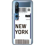 Прозрачный чехол BoxFace Xiaomi Mi 10 Pro Ticket New York
