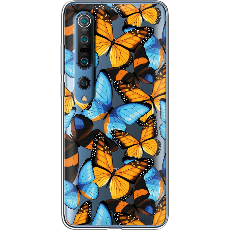 Прозрачный чехол BoxFace Xiaomi Mi 10 Pro Butterfly Morpho