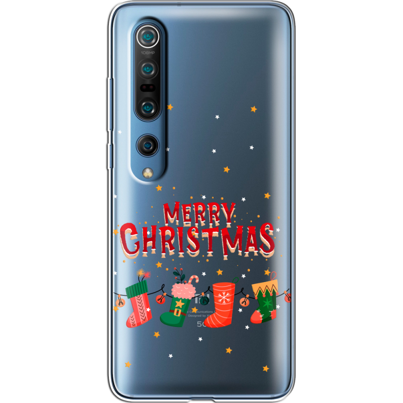 Прозрачный чехол BoxFace Xiaomi Mi 10 Pro Merry Christmas