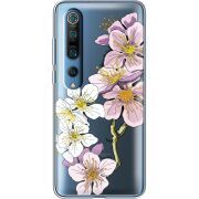 Прозрачный чехол BoxFace Xiaomi Mi 10 Pro Cherry Blossom