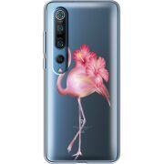Прозрачный чехол BoxFace Xiaomi Mi 10 Pro Floral Flamingo