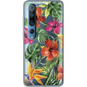 Прозрачный чехол BoxFace Xiaomi Mi 10 Pro Tropical Flowers