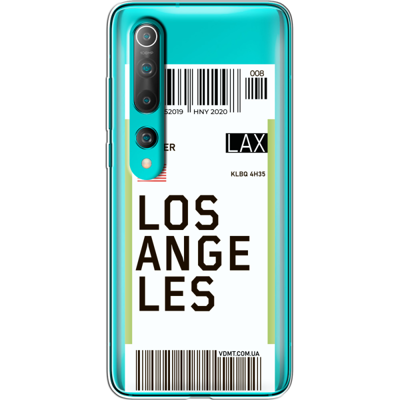 Прозрачный чехол BoxFace Xiaomi Mi 10 Ticket Los Angeles