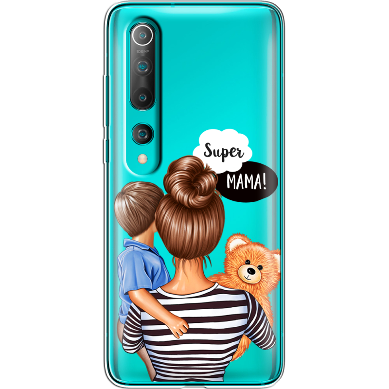 Прозрачный чехол BoxFace Xiaomi Mi 10 Super Mama and Son