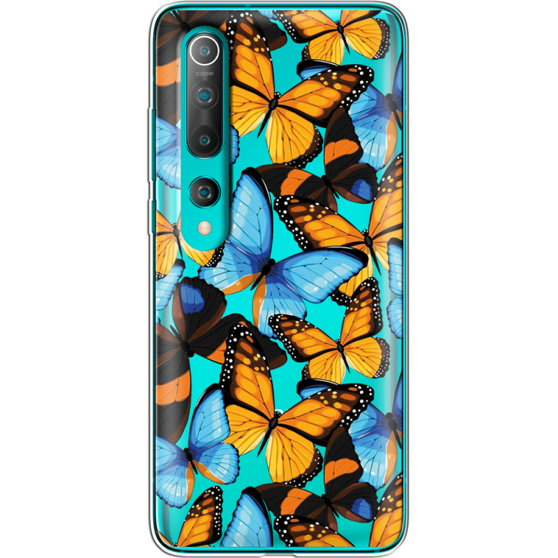 Прозрачный чехол BoxFace Xiaomi Mi 10 Butterfly Morpho