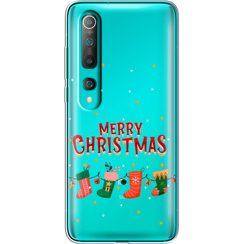 Прозрачный чехол BoxFace Xiaomi Mi 10 Merry Christmas
