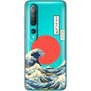 Прозрачный чехол BoxFace Xiaomi Mi 10 Большая волна в Канагаве