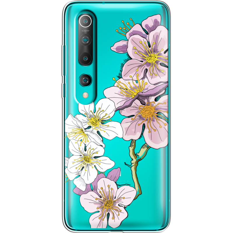 Прозрачный чехол BoxFace Xiaomi Mi 10 Cherry Blossom