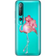 Прозрачный чехол BoxFace Xiaomi Mi 10 Floral Flamingo