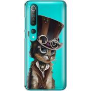 Прозрачный чехол BoxFace Xiaomi Mi 10 Steampunk Cat