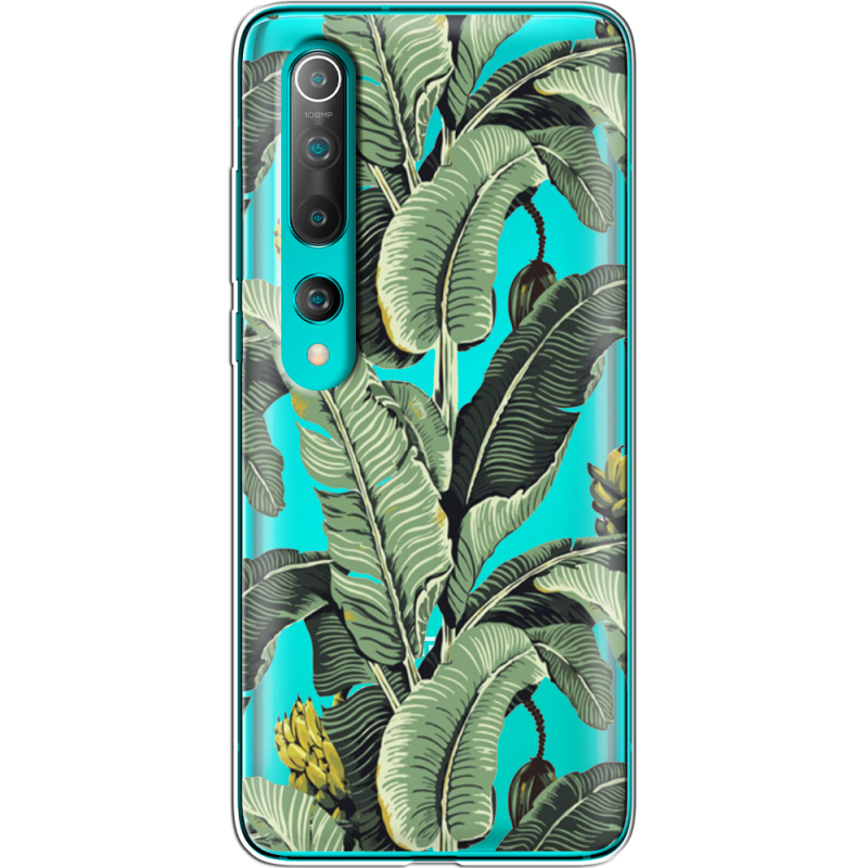 Прозрачный чехол BoxFace Xiaomi Mi 10 Banana Leaves