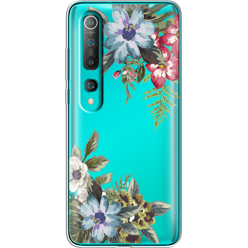 Прозрачный чехол BoxFace Xiaomi Mi 10 Floral