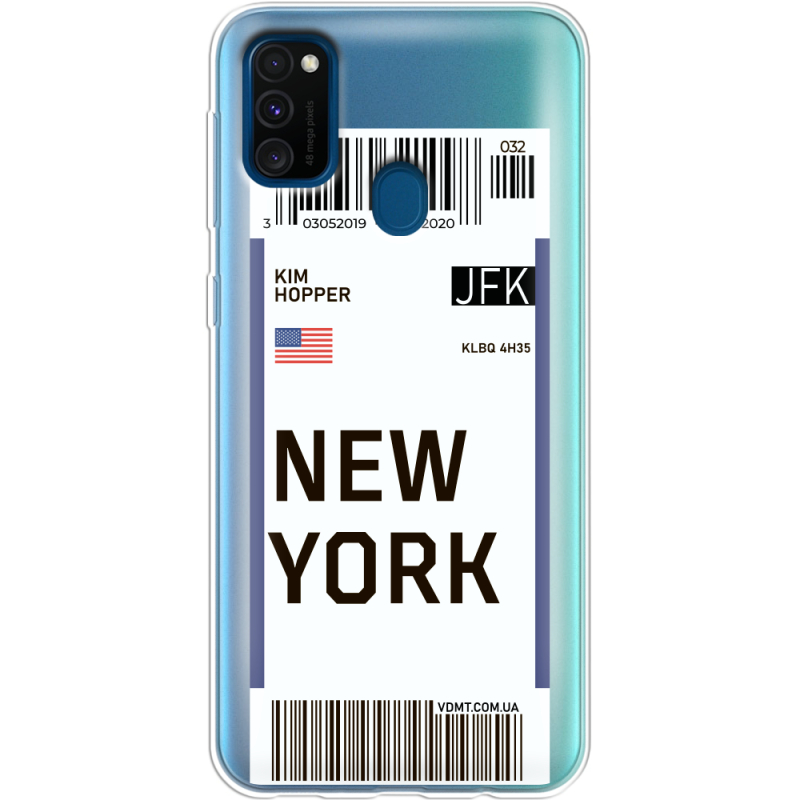 Прозрачный чехол BoxFace Samsung M215 Galaxy M21 Ticket New York