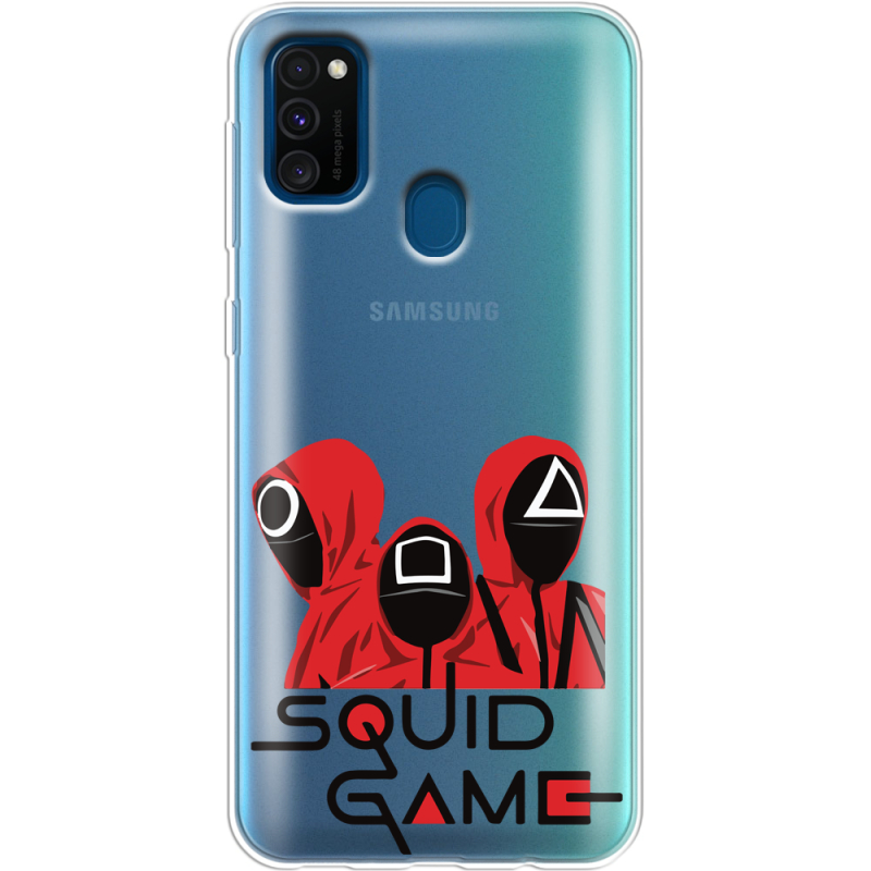 Прозрачный чехол BoxFace Samsung M215 Galaxy M21 siquid game люди в красном