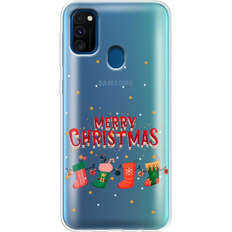 Прозрачный чехол BoxFace Samsung M215 Galaxy M21 Merry Christmas