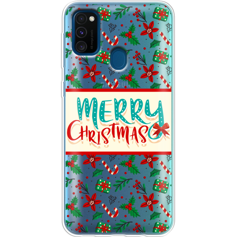 Прозрачный чехол BoxFace Samsung M215 Galaxy M21 Vintage Christmas Pattern