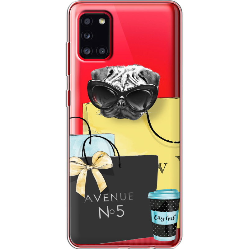 Прозрачный чехол BoxFace Samsung A315 Galaxy A31 Fashion Pug