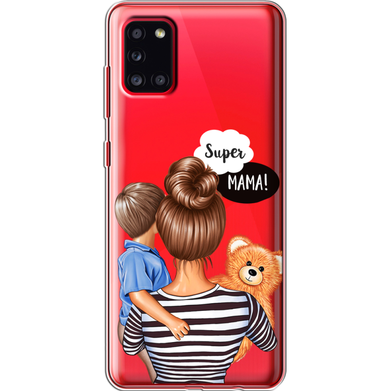 Прозрачный чехол BoxFace Samsung A315 Galaxy A31 Super Mama and Son