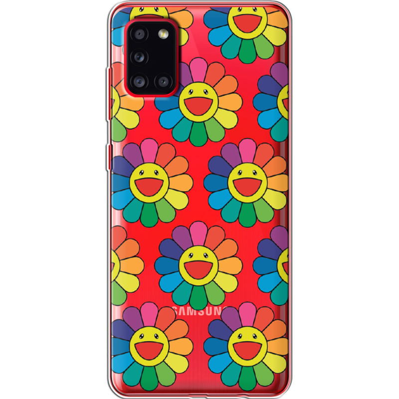 Прозрачный чехол BoxFace Samsung A315 Galaxy A31 Hippie Flowers