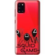 Прозрачный чехол BoxFace Samsung A315 Galaxy A31 siquid game люди в красном