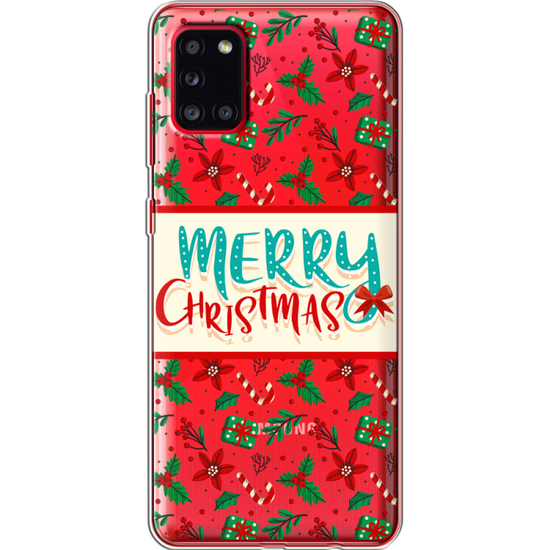 Прозрачный чехол BoxFace Samsung A315 Galaxy A31 Vintage Christmas Pattern