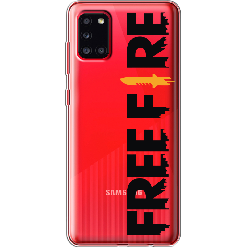 Прозрачный чехол BoxFace Samsung A315 Galaxy A31 Free Fire Black Logo