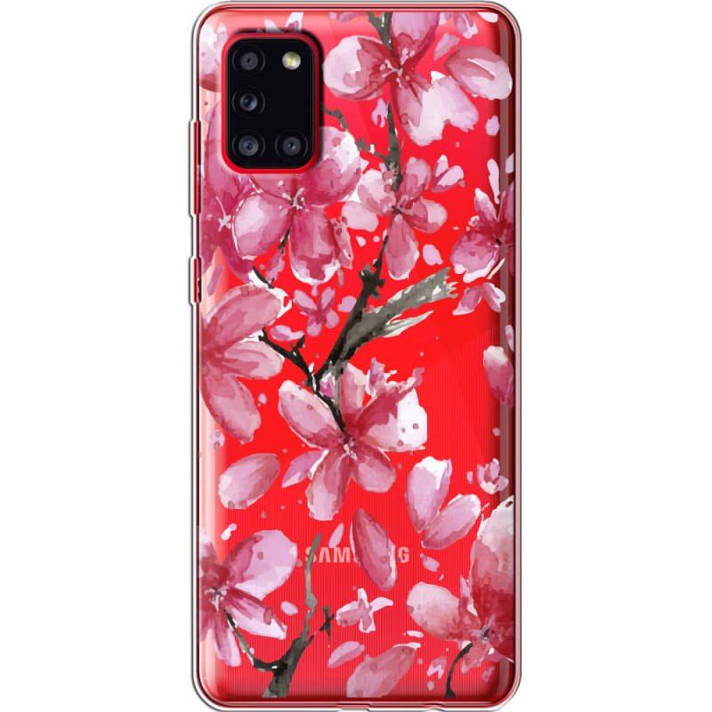 Прозрачный чехол BoxFace Samsung A315 Galaxy A31 Pink Magnolia