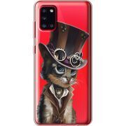 Прозрачный чехол BoxFace Samsung A315 Galaxy A31 Steampunk Cat