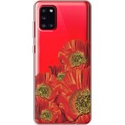 Прозрачный чехол BoxFace Samsung A315 Galaxy A31 Red Poppies