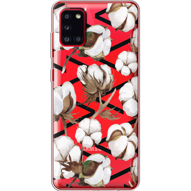 Прозрачный чехол BoxFace Samsung A315 Galaxy A31 Cotton flowers