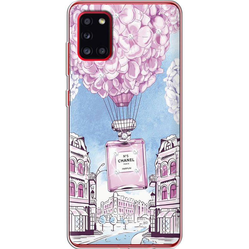 Чехол со стразами Samsung A315 Galaxy A31 Perfume bottle