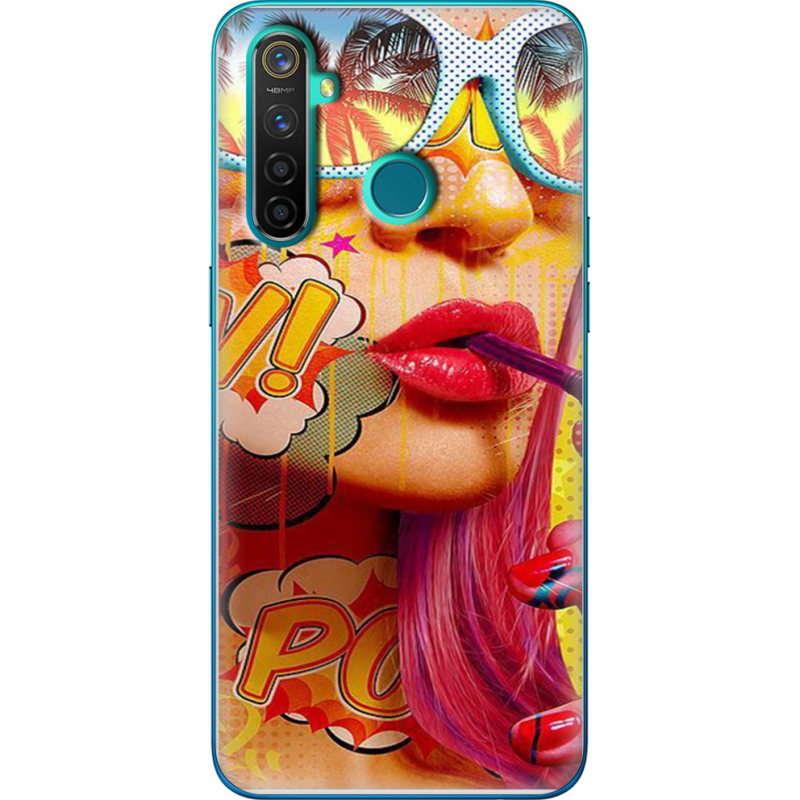 Чехол BoxFace Realme 5 Pro Yellow Girl Pop Art