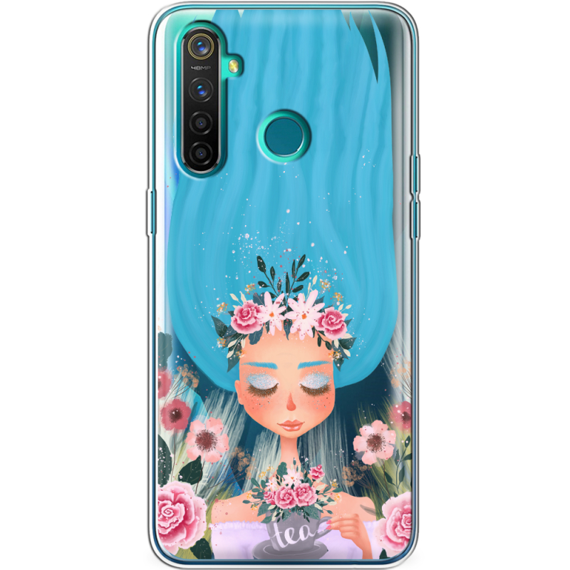 Прозрачный чехол BoxFace Realme 5 Pro Blue Hair