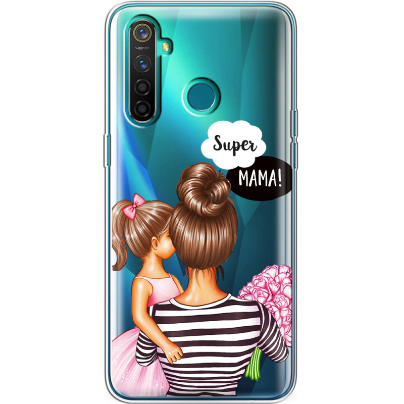 Прозрачный чехол BoxFace Realme 5 Pro Super Mama and Daughter