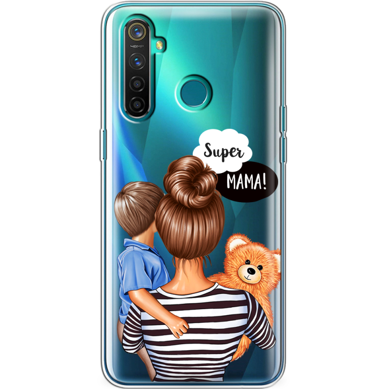 Прозрачный чехол BoxFace Realme 5 Pro Super Mama and Son
